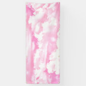 Gelukkige Wolken Roze Display Spandoek (Verticaal)