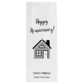 Gelukkige Woondag Realtor Wijn Cadeautas (Achterkant)