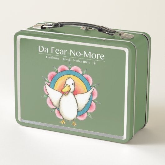 Gelukkige Yaneshwari Metalen Lunchbox (Achterkant)