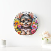 Gelukkige Yorkie Grote Klok (Huis)