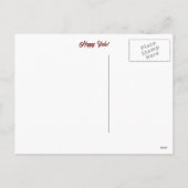 Gelukkige Yule Eenhoorn en Kardinaal Feestdagenkaart (Achterkant)