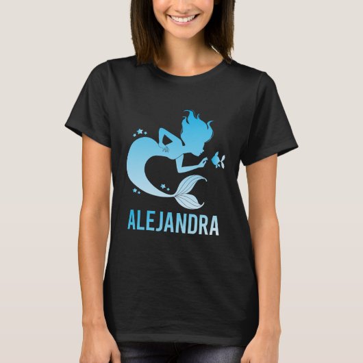 Gelukkige Zeemeermin - Alejandra Naam T-shirt (Voorkant)