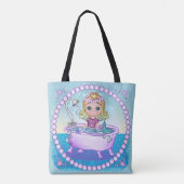 Gelukkige Zeemeermin Bad Tote Bag (Achterkant)