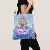 Gelukkige Zeemeermin Bad Tote Bag (Dichtbij)