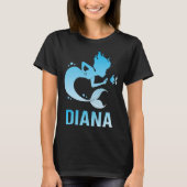Gelukkige zeemeermin - Diana naam T-shirt (Voorkant)