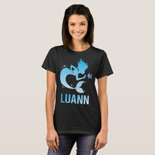 Gelukkige Zeemeermin - Luann Naam T-shirt (Voorkant volledig)