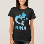 Gelukkige Zeemeermin - Nina Naam T-shirt (Voorkant)
