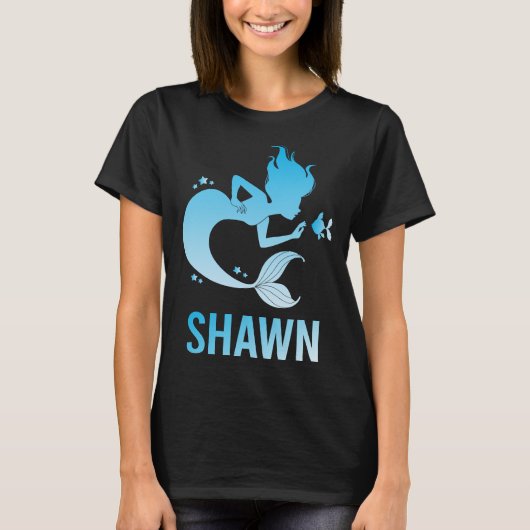Gelukkige Zeemeermin - Shawn Naam T-shirt (Voorkant)