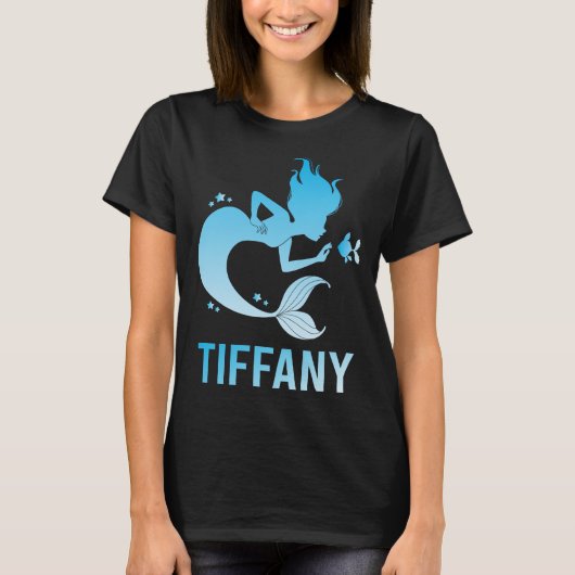 Gelukkige Zeemeermin - Tiffany Naam T-shirt (Voorkant)
