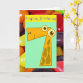 Gelukkige zevende verjaardag 7e verjaardag wordt z kaart (Gele Bloem)