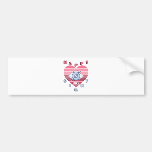 Gelukkige Zicht Dag Bumpersticker (Voorkant)