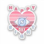 Gelukkige Zicht Dag Sticker (Voorkant)