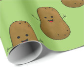 Gelukkige Zoete Aardappel Cadeaupapier (Rol Hoek)