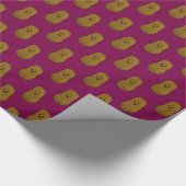 Gelukkige zoete aardappelwijn rood cadeaupapier (Hoek)