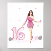 Gelukkige zoete zestien, 16e verjaardag poster (Voorkant)