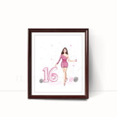 Gelukkige zoete zestien, 16e verjaardag poster