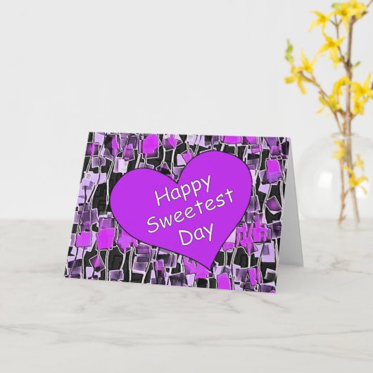 Gelukkige Zoetste Dag Kaart (Gele Bloem)