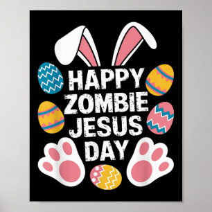 Gelukkige Zombie Jezus Dag Pasen Zombie Poster