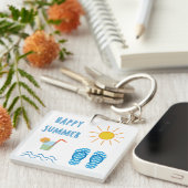 Gelukkige Zomer Acryl Sleutelhanger (Voorkant Rechts)