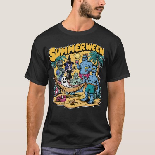 Gelukkige Zomer Halloween Holiday Beach VI T-shirt (Voorkant)