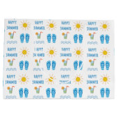 Gelukkige Zomer Patroon Grote Gift Bag Groot Cadeauzakje (Achterkant)