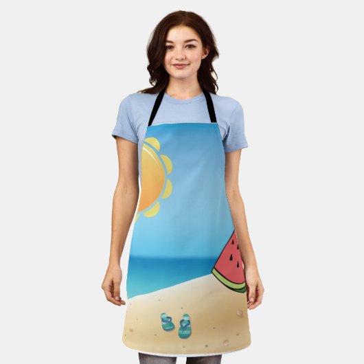 gelukkige zomer schort (Gedragen)