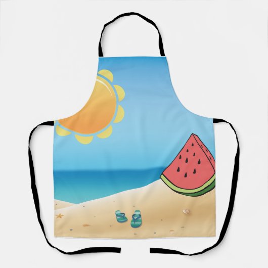 gelukkige zomer schort (Voorkant)