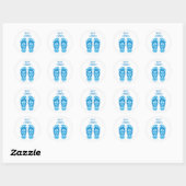 Gelukkige zomer sticker met teenslippers (Vel)