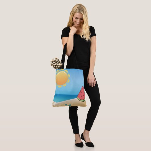 gelukkige zomer tote bag (Op model)