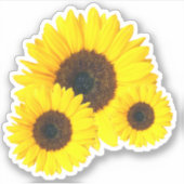 Gelukkige Zomer Zonnebloem Sticker (Voorkant)