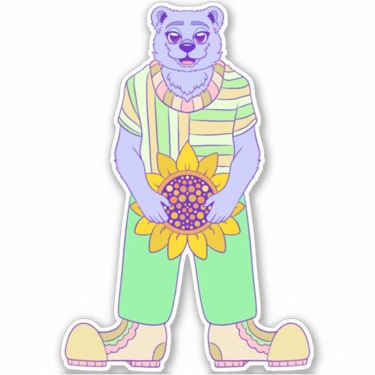 Gelukkige Zomerbeer Sticker (Voorkant)