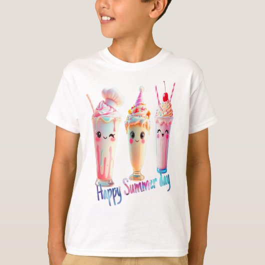 Gelukkige zomerdag t-shirt (Voorkant)