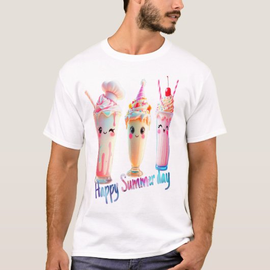 Gelukkige zomerdag t-shirt (Voorkant)