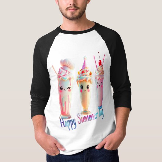 Gelukkige zomerdag t-shirt (Voorkant)