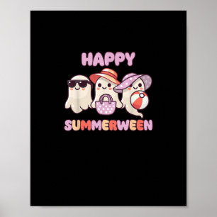 Gelukkige ZomerTussen Zomer Halloween Ghost Poster