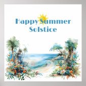 Gelukkige Zomerzonnewende 2024 Zon Poster (Voorkant)