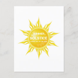 Gelukkige zomerzonnewende de langste dag van het j briefkaart