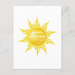Gelukkige zomerzonnewende de langste dag van het j briefkaart