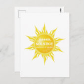 Gelukkige zomerzonnewende de langste dag van het j briefkaart (Voorkant / Achterkant)