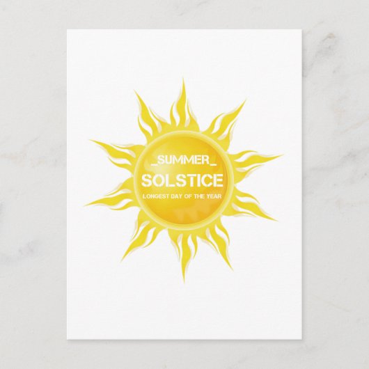 Gelukkige zomerzonnewende de langste dag van het j briefkaart (Voorkant)