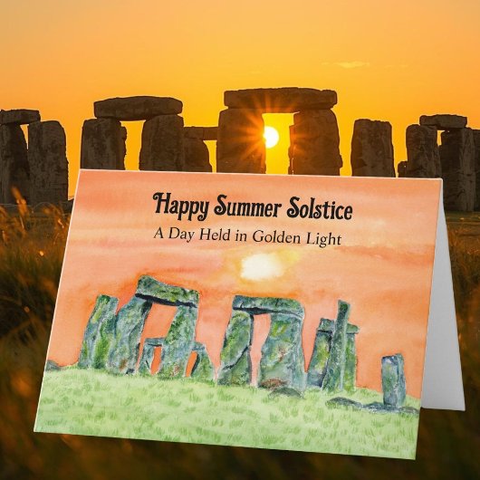 Gelukkige Zomerzonnewende Stonehenge Kaart