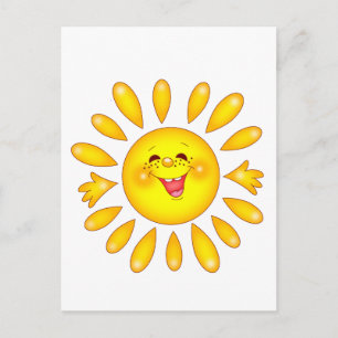gelukkige zon briefkaart