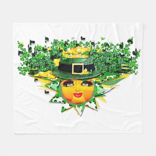 GELUKKIGE ZON! FLEECE DEKEN (Voorkant (Horizontaal))