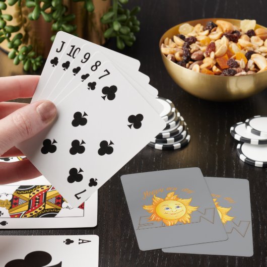 Gelukkige Zon Pokerkaarten (Insitu)