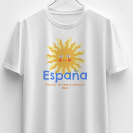 Gelukkige Zon Spanje Italië Mexico Familie Reünie T-shirt