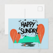 gelukkige zondag feestdagenkaart (Voorkant / Achterkant)