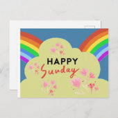 gelukkige zondag feestdagenkaart (Voorkant / Achterkant)