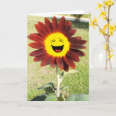 Gelukkige zonnebloem. kaart (Gele Bloem)