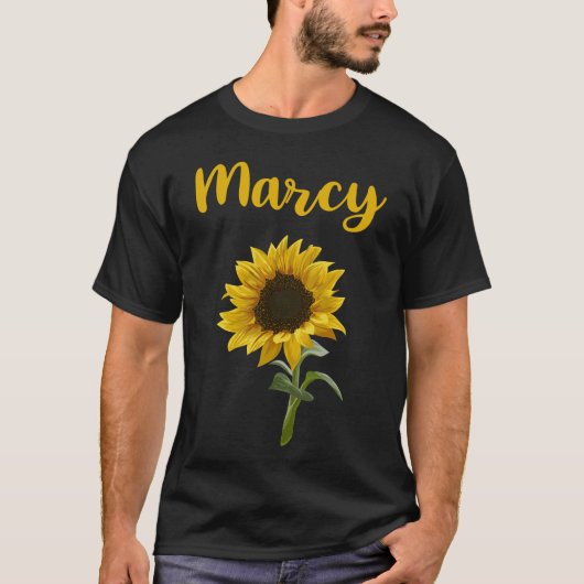 Gelukkige Zonnebloem - Marcy Naam T-shirt (Voorkant)