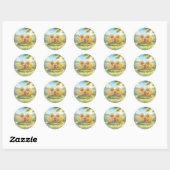 Gelukkige Zonnebloem Tuinvrienden Sticker (Vel)